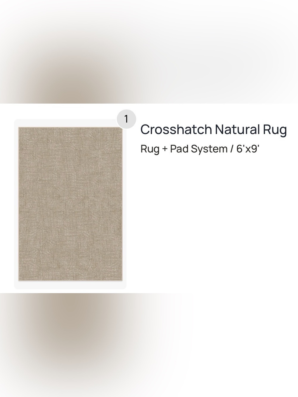 Ruggable (rug- no pad) 6x9 Crosshatch Natural - Picture 4 of 5